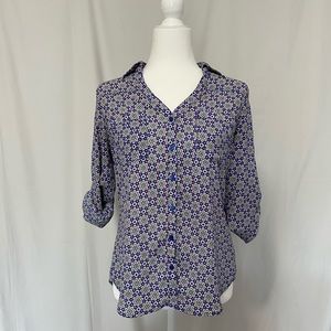 SOLD Express Portofino Button Down Geometric
